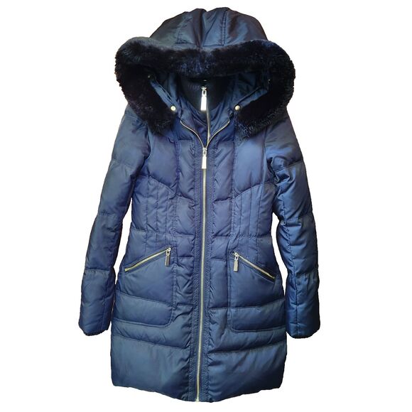 Vince Camuto Jackets & Blazers - Vince Camuto Faux Fur Trim midweight down coat women XS Winter puffer